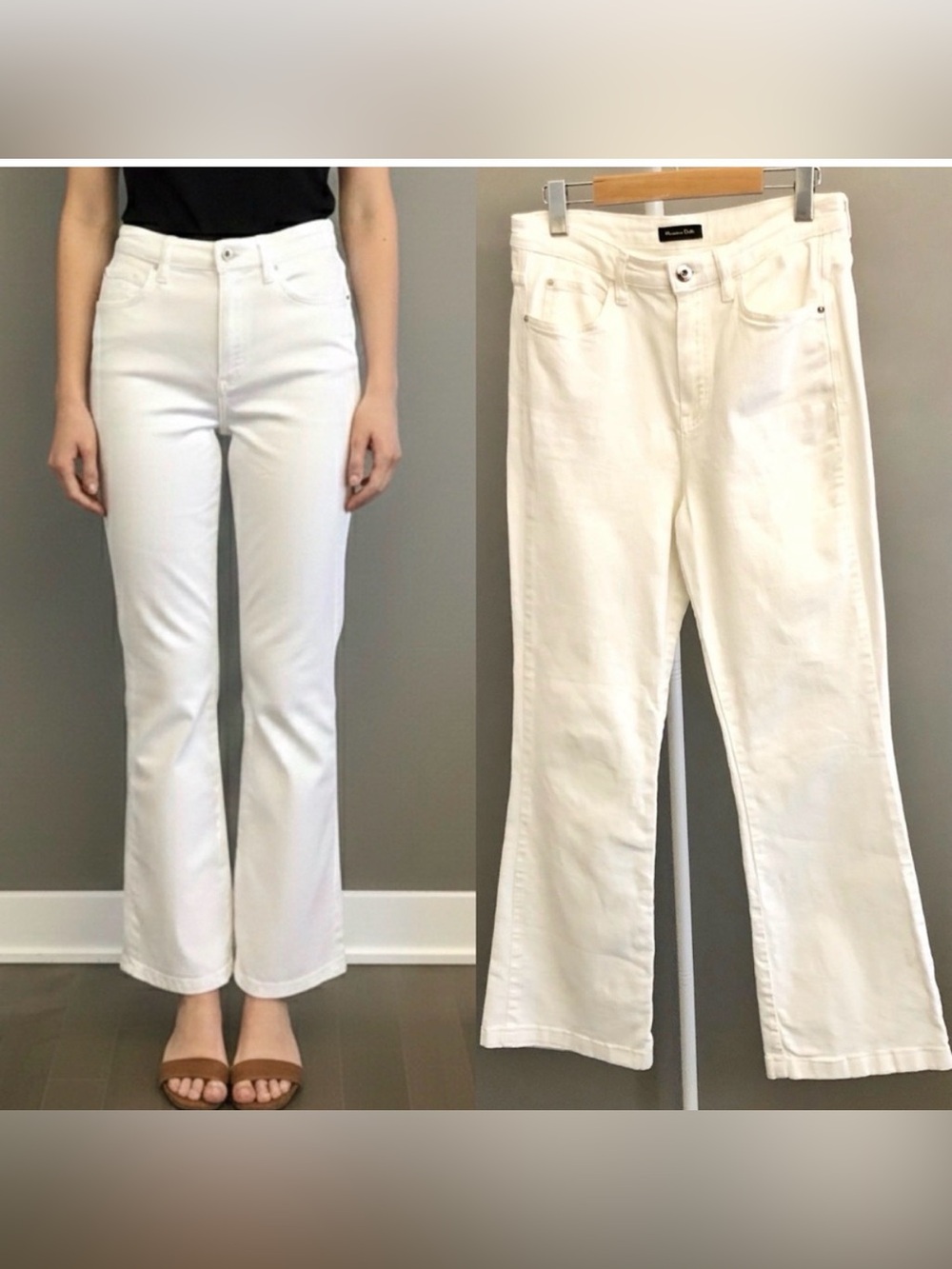 Massimo Dutti Mid Waist Cropped Flare Jeans, size 8 (6)